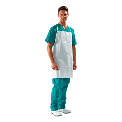 Schürze CHEMTEX (Packung 100 Stk.), weiß