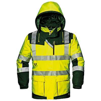 REGIMENTAL SPLIT work jacket, high-visibility yellow-green
