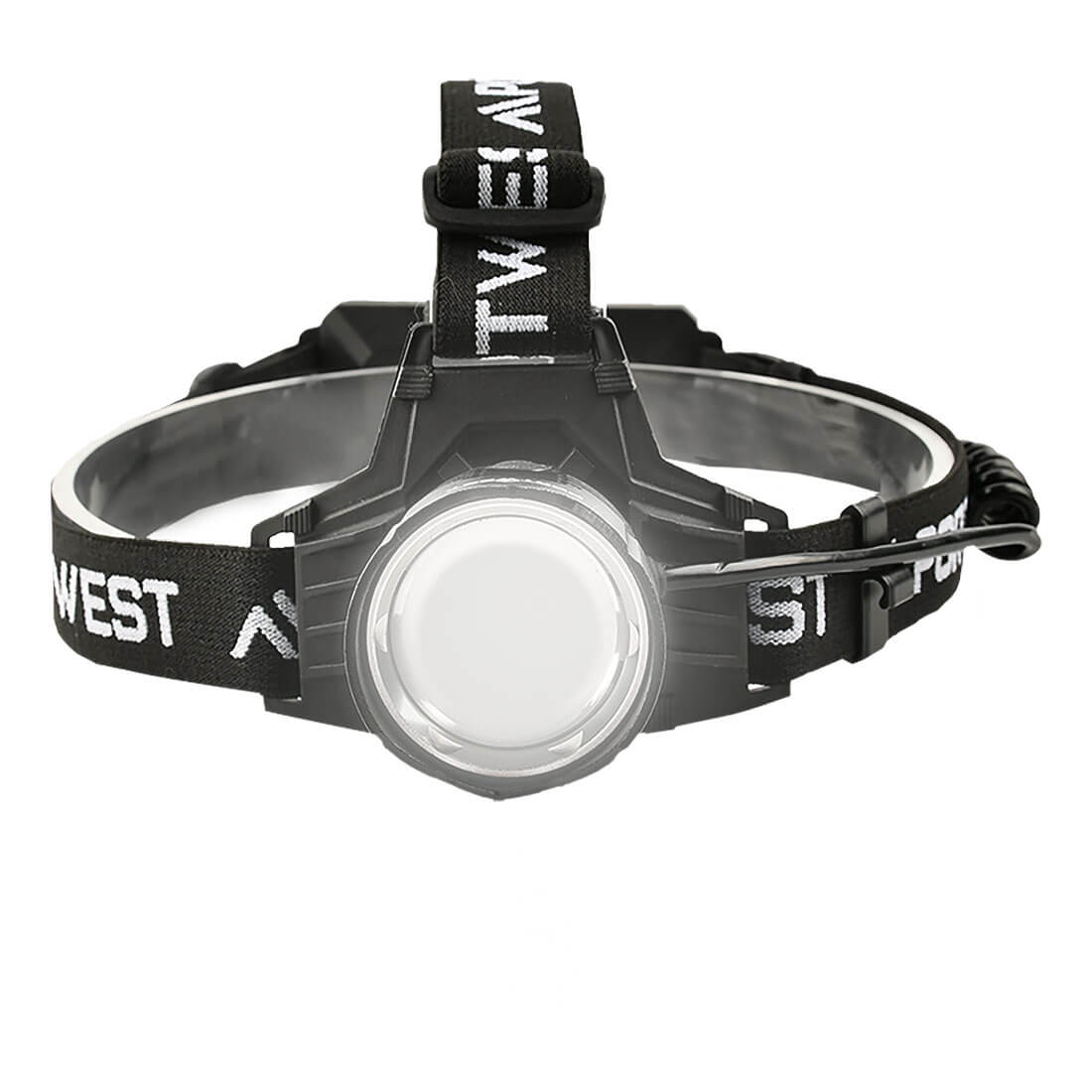 Head torch with focus adjustment