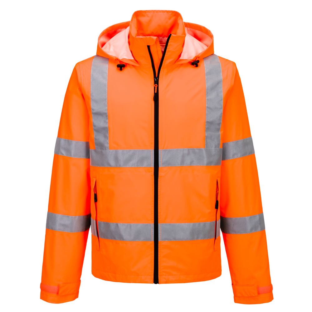 Lightweight packable hi-vis jacket