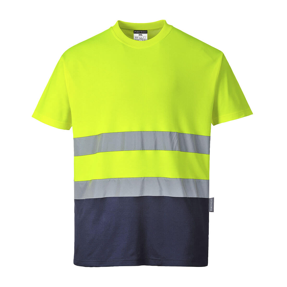 Warnt-Shirt zweifarbig Cotton Comfort