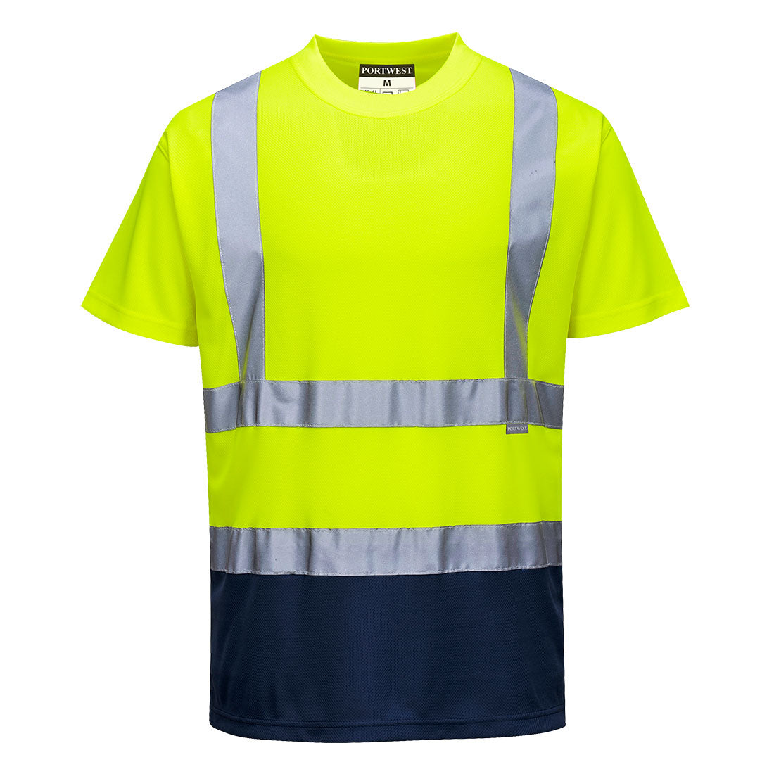 Warn-T-Shirt zweifarbig