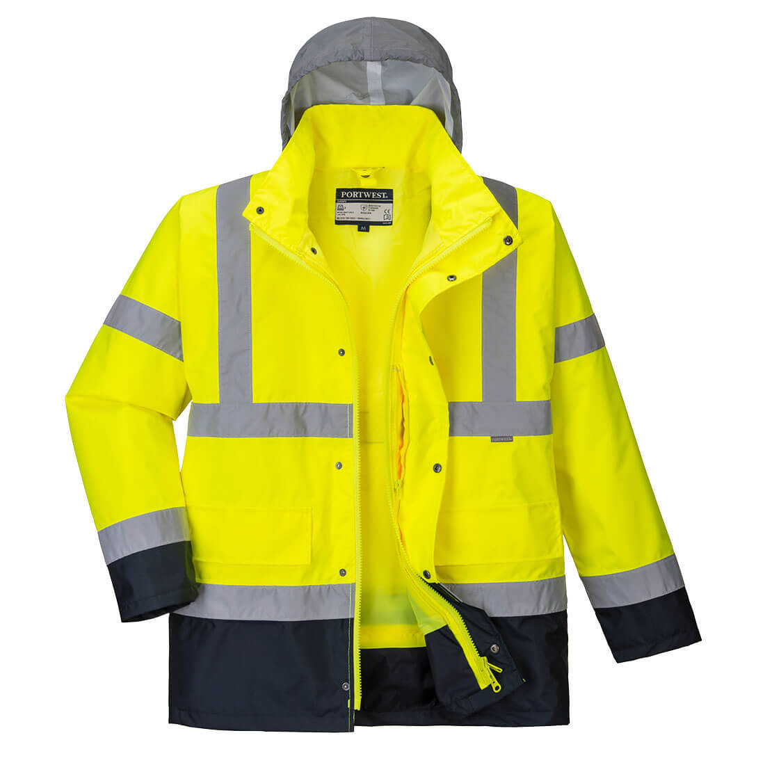Two-tone 4-in-1 warning jacket