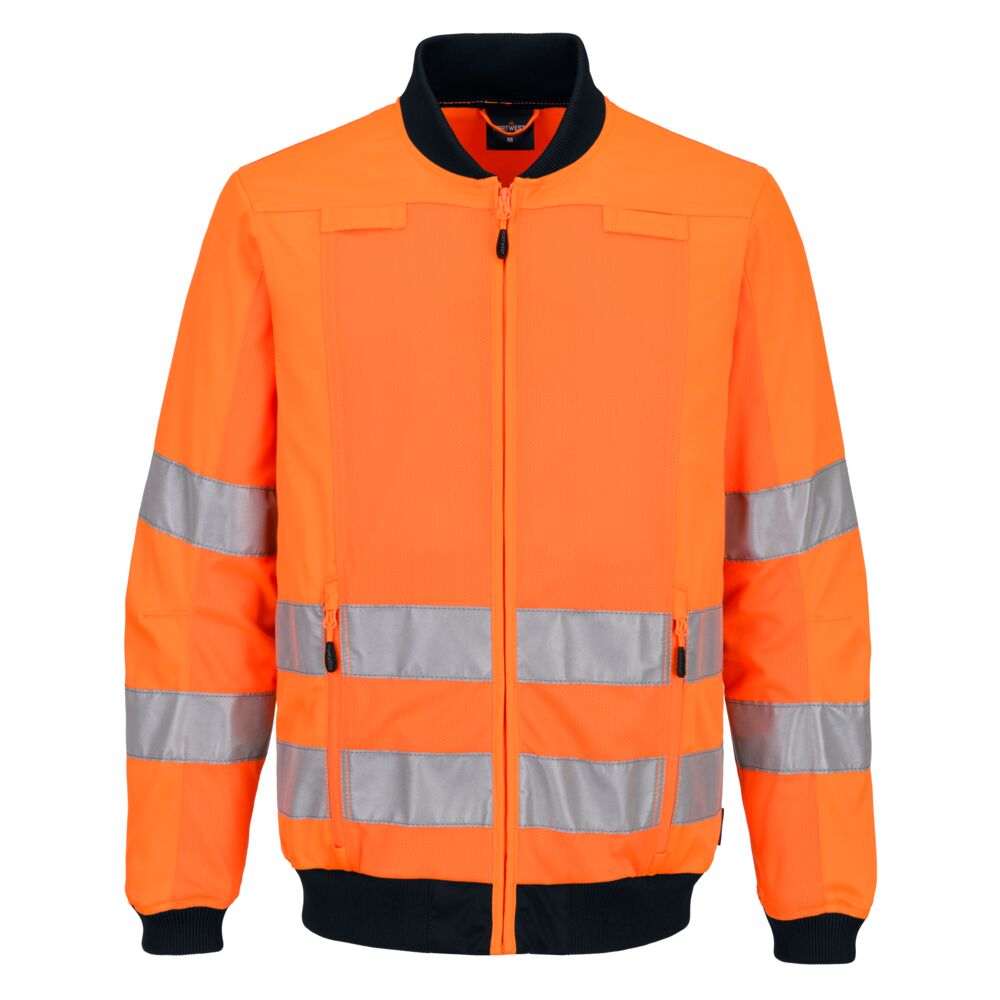 Warnschutz-Arbeitsjacke mit Mesh-Einsatz