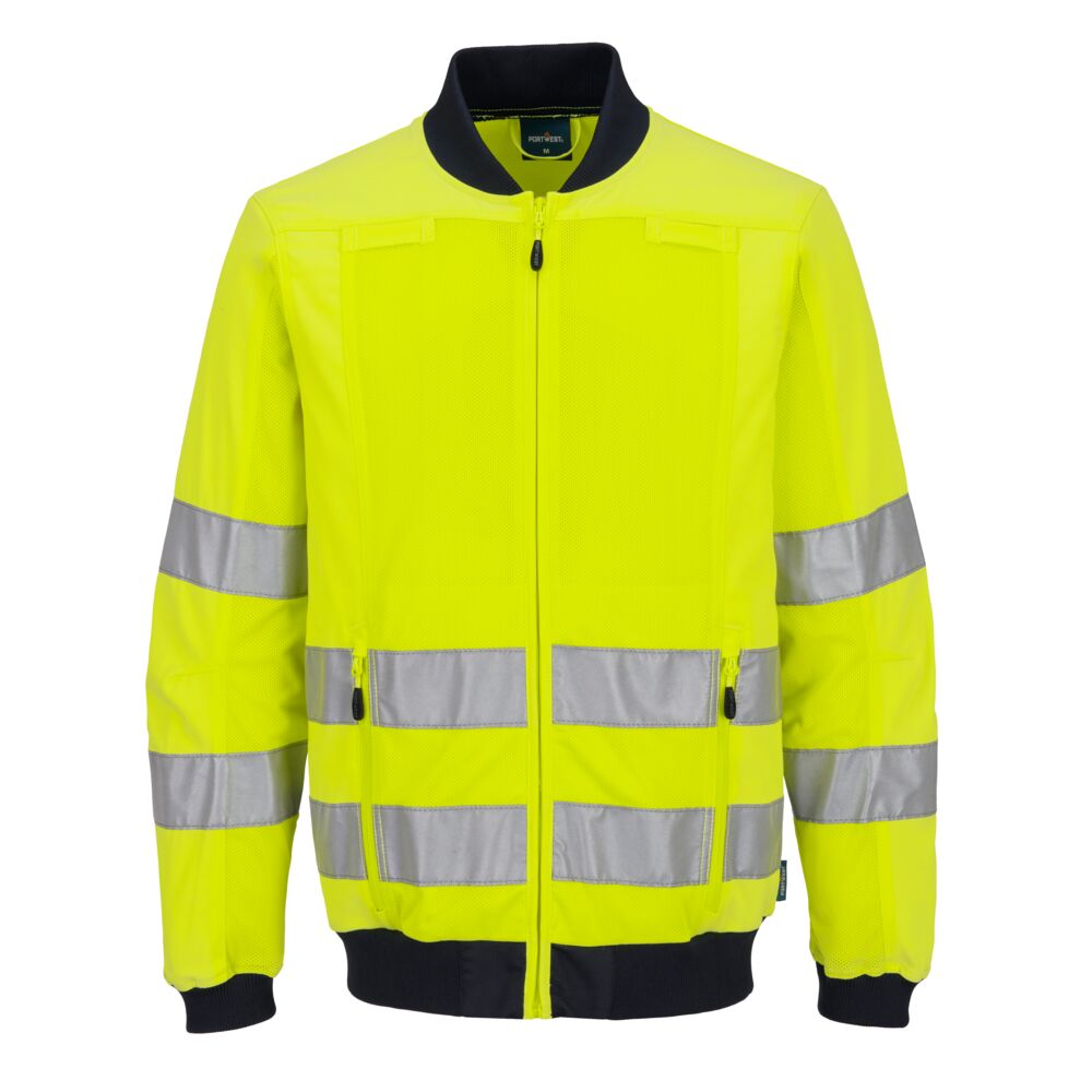 Warnschutz-Arbeitsjacke mit Mesh-Einsatz
