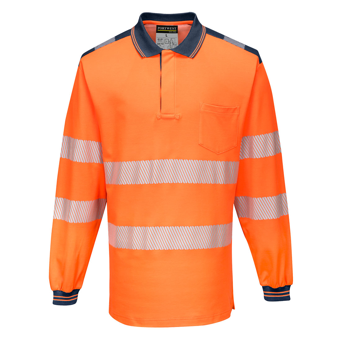 Warn-Polo-Shirt PW3 mit langen Ärmeln